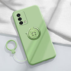 Coque Ultra Fine Silicone Souple Housse Etui avec Support Bague Anneau Aimante Magnetique S01 pour Oppo K9 5G Vert