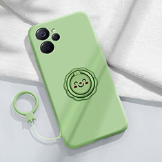 Coque Ultra Fine Silicone Souple Housse Etui avec Support Bague Anneau Aimante Magnetique S01 pour Realme 10 5G Vert