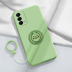 Coque Ultra Fine Silicone Souple Housse Etui avec Support Bague Anneau Aimante Magnetique S01 pour Realme GT Master 5G Vert