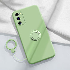 Coque Ultra Fine Silicone Souple Housse Etui avec Support Bague Anneau Aimante Magnetique S01 pour Samsung Galaxy S20 Lite 5G Vert