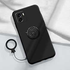 Coque Ultra Fine Silicone Souple Housse Etui avec Support Bague Anneau Aimante Magnetique S01 pour Vivo iQOO U5x Noir