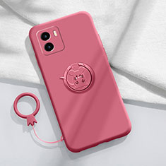 Coque Ultra Fine Silicone Souple Housse Etui avec Support Bague Anneau Aimante Magnetique S01 pour Vivo iQOO U5x Rouge