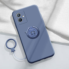 Coque Ultra Fine Silicone Souple Housse Etui avec Support Bague Anneau Aimante Magnetique S01 pour Vivo Y30 5G Gris Lavende