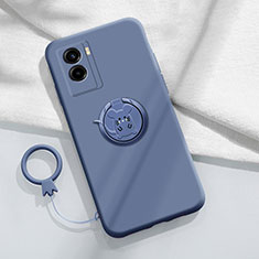 Coque Ultra Fine Silicone Souple Housse Etui avec Support Bague Anneau Aimante Magnetique S01 pour Vivo Y55s (2021) Gris Lavende