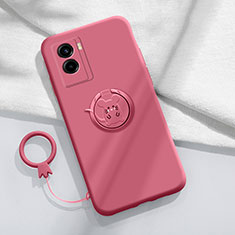 Coque Ultra Fine Silicone Souple Housse Etui avec Support Bague Anneau Aimante Magnetique S01 pour Vivo Y55s (2021) Rouge