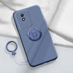 Coque Ultra Fine Silicone Souple Housse Etui avec Support Bague Anneau Aimante Magnetique S02 pour Vivo Y11 (2023) Gris Lavende