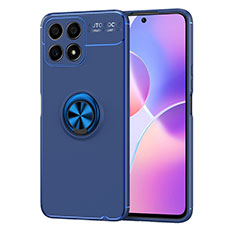 Coque Ultra Fine Silicone Souple Housse Etui avec Support Bague Anneau Aimante Magnetique SD1 pour Huawei Honor X30i Bleu