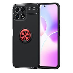 Coque Ultra Fine Silicone Souple Housse Etui avec Support Bague Anneau Aimante Magnetique SD1 pour Huawei Honor X30i Rouge et Noir