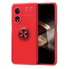 Coque Ultra Fine Silicone Souple Housse Etui avec Support Bague Anneau Aimante Magnetique SD1 pour Huawei Honor X5 Plus Rouge