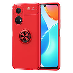 Coque Ultra Fine Silicone Souple Housse Etui avec Support Bague Anneau Aimante Magnetique SD1 pour Huawei Honor X7 Rouge