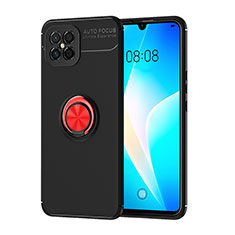 Coque Ultra Fine Silicone Souple Housse Etui avec Support Bague Anneau Aimante Magnetique SD1 pour Huawei Nova 8 SE 4G Rouge et Noir