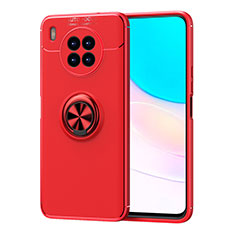 Coque Ultra Fine Silicone Souple Housse Etui avec Support Bague Anneau Aimante Magnetique SD1 pour Huawei Nova 8i Rouge