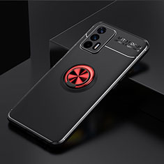 Coque Ultra Fine Silicone Souple Housse Etui avec Support Bague Anneau Aimante Magnetique SD1 pour Realme GT 5G Rouge et Noir