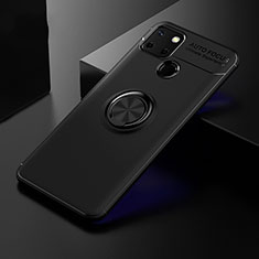 Coque Ultra Fine Silicone Souple Housse Etui avec Support Bague Anneau Aimante Magnetique SD1 pour Realme Narzo 20 Noir