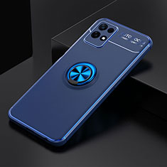 Coque Ultra Fine Silicone Souple Housse Etui avec Support Bague Anneau Aimante Magnetique SD1 pour Realme Narzo 50 4G Bleu