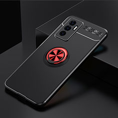 Coque Ultra Fine Silicone Souple Housse Etui avec Support Bague Anneau Aimante Magnetique SD1 pour Vivo Y75 4G Rouge et Noir