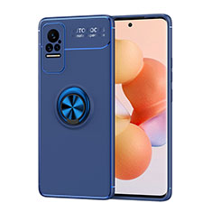 Coque Ultra Fine Silicone Souple Housse Etui avec Support Bague Anneau Aimante Magnetique SD1 pour Xiaomi Civi 1S 5G Bleu