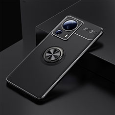 Coque Ultra Fine Silicone Souple Housse Etui avec Support Bague Anneau Aimante Magnetique SD1 pour Xiaomi Civi 2 5G Noir