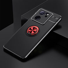 Coque Ultra Fine Silicone Souple Housse Etui avec Support Bague Anneau Aimante Magnetique SD1 pour Xiaomi Mi 13T Pro 5G Rouge et Noir