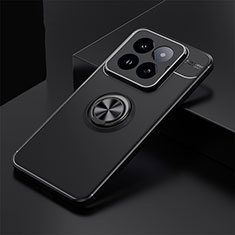 Coque Ultra Fine Silicone Souple Housse Etui avec Support Bague Anneau Aimante Magnetique SD1 pour Xiaomi Mi 14 5G Noir