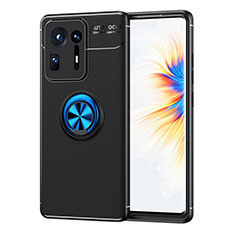 Coque Ultra Fine Silicone Souple Housse Etui avec Support Bague Anneau Aimante Magnetique SD1 pour Xiaomi Mi Mix 4 5G Bleu et Noir