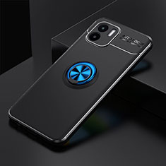 Coque Ultra Fine Silicone Souple Housse Etui avec Support Bague Anneau Aimante Magnetique SD1 pour Xiaomi Poco C51 Bleu et Noir