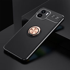 Coque Ultra Fine Silicone Souple Housse Etui avec Support Bague Anneau Aimante Magnetique SD1 pour Xiaomi Poco C51 Or et Noir