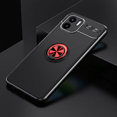 Coque Ultra Fine Silicone Souple Housse Etui avec Support Bague Anneau Aimante Magnetique SD1 pour Xiaomi Poco C51 Rouge et Noir