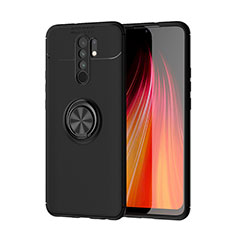 Coque Ultra Fine Silicone Souple Housse Etui avec Support Bague Anneau Aimante Magnetique SD1 pour Xiaomi Poco M2 Noir