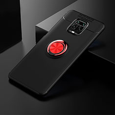 Coque Ultra Fine Silicone Souple Housse Etui avec Support Bague Anneau Aimante Magnetique SD1 pour Xiaomi Poco M2 Pro Rouge et Noir