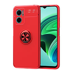 Coque Ultra Fine Silicone Souple Housse Etui avec Support Bague Anneau Aimante Magnetique SD1 pour Xiaomi Redmi 10 Prime Plus 5G Rouge