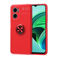 Coque Ultra Fine Silicone Souple Housse Etui avec Support Bague Anneau Aimante Magnetique SD1 pour Xiaomi Redmi 11 Prime 5G Rouge