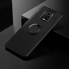 Coque Ultra Fine Silicone Souple Housse Etui avec Support Bague Anneau Aimante Magnetique SD1 pour Xiaomi Redmi Note 9 Pro Max Noir