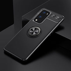 Coque Ultra Fine Silicone Souple Housse Etui avec Support Bague Anneau Aimante Magnetique SD2 pour OnePlus 9 Pro 5G Noir