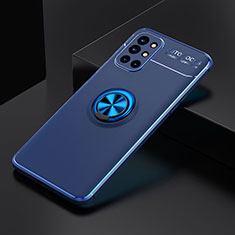 Coque Ultra Fine Silicone Souple Housse Etui avec Support Bague Anneau Aimante Magnetique SD2 pour OnePlus 9R 5G Bleu