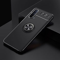 Coque Ultra Fine Silicone Souple Housse Etui avec Support Bague Anneau Aimante Magnetique SD2 pour OnePlus Nord CE 5G Noir