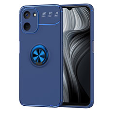 Coque Ultra Fine Silicone Souple Housse Etui avec Support Bague Anneau Aimante Magnetique SD2 pour Realme 10S 5G Bleu