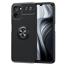 Coque Ultra Fine Silicone Souple Housse Etui avec Support Bague Anneau Aimante Magnetique SD2 pour Realme 10S 5G Noir