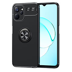 Coque Ultra Fine Silicone Souple Housse Etui avec Support Bague Anneau Aimante Magnetique SD2 pour Realme 10T 5G Noir