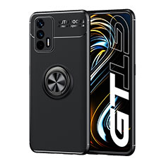 Coque Ultra Fine Silicone Souple Housse Etui avec Support Bague Anneau Aimante Magnetique SD2 pour Realme GT 5G Noir