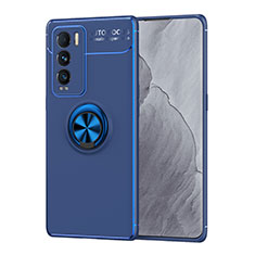 Coque Ultra Fine Silicone Souple Housse Etui avec Support Bague Anneau Aimante Magnetique SD2 pour Realme GT Master Explorer 5G Bleu