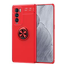 Coque Ultra Fine Silicone Souple Housse Etui avec Support Bague Anneau Aimante Magnetique SD2 pour Realme GT Master Explorer 5G Rouge