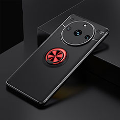 Coque Ultra Fine Silicone Souple Housse Etui avec Support Bague Anneau Aimante Magnetique SD2 pour Realme Narzo 60 Pro 5G Rouge et Noir