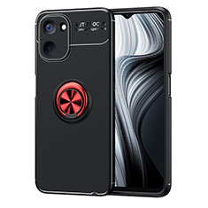 Coque Ultra Fine Silicone Souple Housse Etui avec Support Bague Anneau Aimante Magnetique SD2 pour Realme V20 5G Rouge et Noir