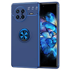 Coque Ultra Fine Silicone Souple Housse Etui avec Support Bague Anneau Aimante Magnetique SD2 pour Vivo X Note Bleu