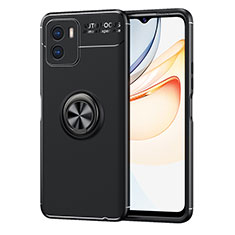 Coque Ultra Fine Silicone Souple Housse Etui avec Support Bague Anneau Aimante Magnetique SD2 pour Vivo Y10 Noir