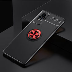 Coque Ultra Fine Silicone Souple Housse Etui avec Support Bague Anneau Aimante Magnetique SD2 pour Xiaomi Civi 1S 5G Rouge et Noir