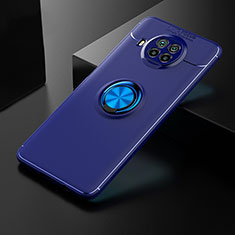 Coque Ultra Fine Silicone Souple Housse Etui avec Support Bague Anneau Aimante Magnetique SD2 pour Xiaomi Mi 10i 5G Bleu