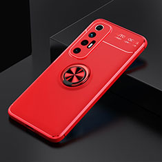 Coque Ultra Fine Silicone Souple Housse Etui avec Support Bague Anneau Aimante Magnetique SD2 pour Xiaomi Mi 10S 5G Rouge