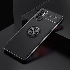 Coque Ultra Fine Silicone Souple Housse Etui avec Support Bague Anneau Aimante Magnetique SD2 pour Xiaomi POCO M3 Pro 5G Noir